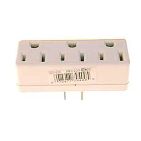 Leviton Leviton White Triple Tap Plug-In Outlet Adapter  002-698-W 002-698-W